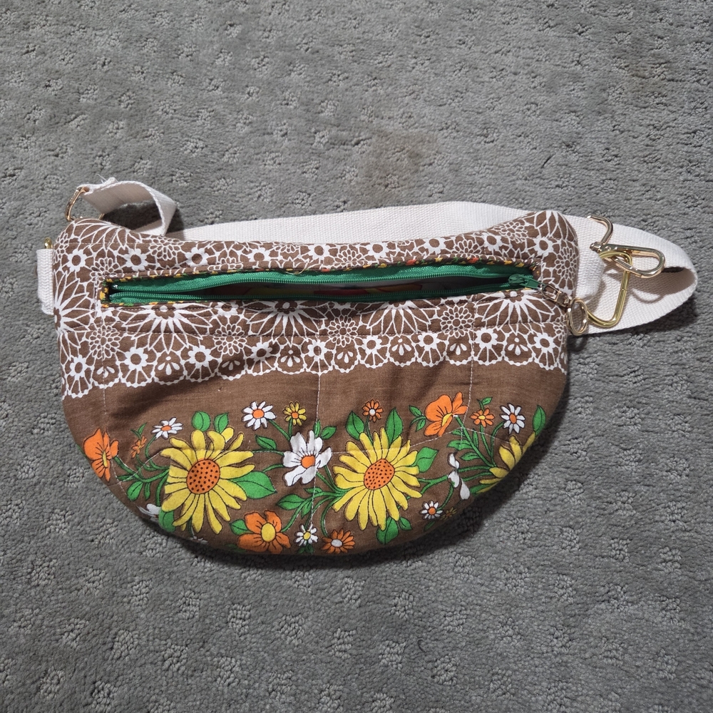 Floral Brown Cross Body Bag